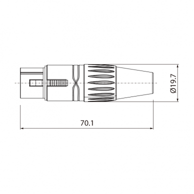 KABELIS MIKROFONUI ROXTONE SAMURAI SMXJ210L5 (5 M) XLR 3-JŲ KONTAKTŲ LIZDAS — 6,3 MM MONO KIŠTUKAS 4