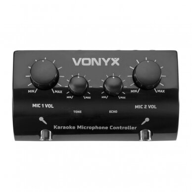 KARAOKE SISTEMA SU DVIEM RANKINIAIS MIKROFONAIS VONYX AV430B 103.113 JUODA 3