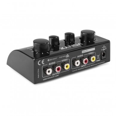 KARAOKE SISTEMA SU DVIEM RANKINIAIS MIKROFONAIS VONYX AV430B 103.113 JUODA 5