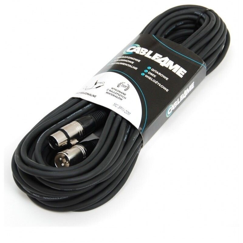 KABELIS MIKROFONUI CABLE4ME MC-3PIN-20M XLR/XLR 20 M 1