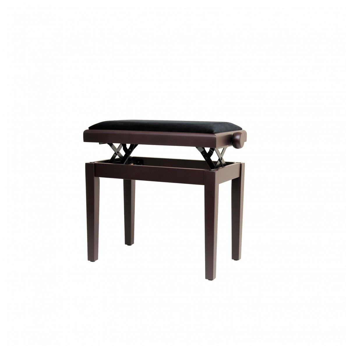 AMBRA PB-1 KEYBOARD BENCH ROSEWOOD MATT BLACK VELVET TOP 3