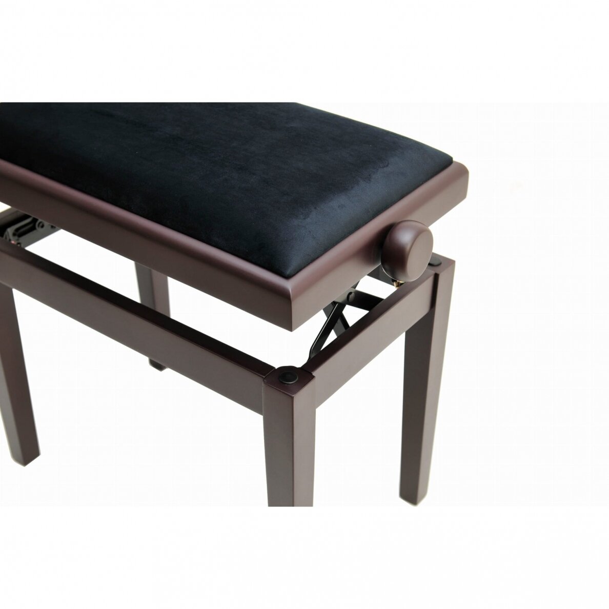 AMBRA PB-1 KEYBOARD BENCH ROSEWOOD MATT BLACK VELVET TOP 5 AMBRA PB-1 KEYBOARD BENCH ROSEWOOD MATT BLACK VELVET TOP 5