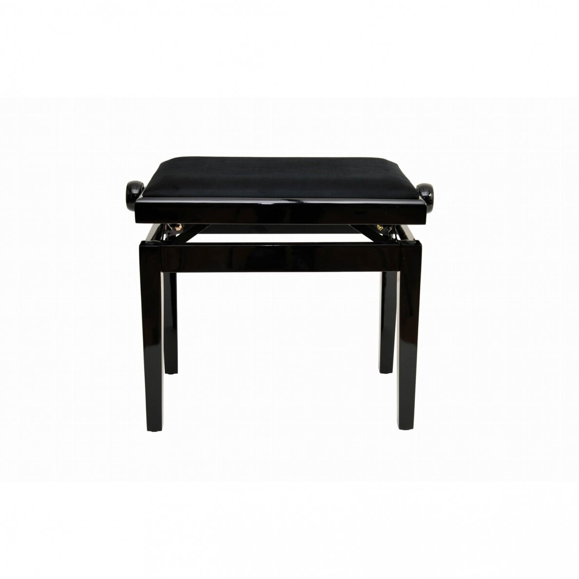 AMBRA PB-3 MEYBOARD BENCH BLACK GLOSS BLACK VELVET TOP 1