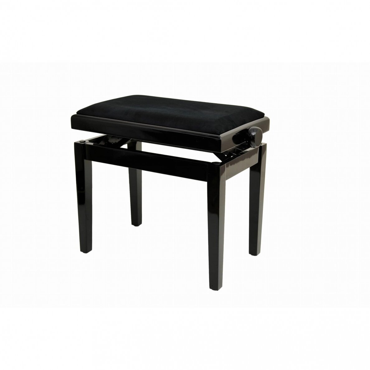 AMBRA PB-3 MEYBOARD BENCH BLACK GLOSS BLACK VELVET TOP 2 AMBRA PB-3 MEYBOARD BENCH BLACK GLOSS BLACK VELVET TOP 2