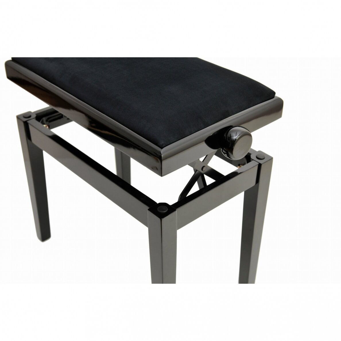 AMBRA PB-3 MEYBOARD BENCH BLACK GLOSS BLACK VELVET TOP 4 AMBRA PB-3 MEYBOARD BENCH BLACK GLOSS BLACK VELVET TOP 4
