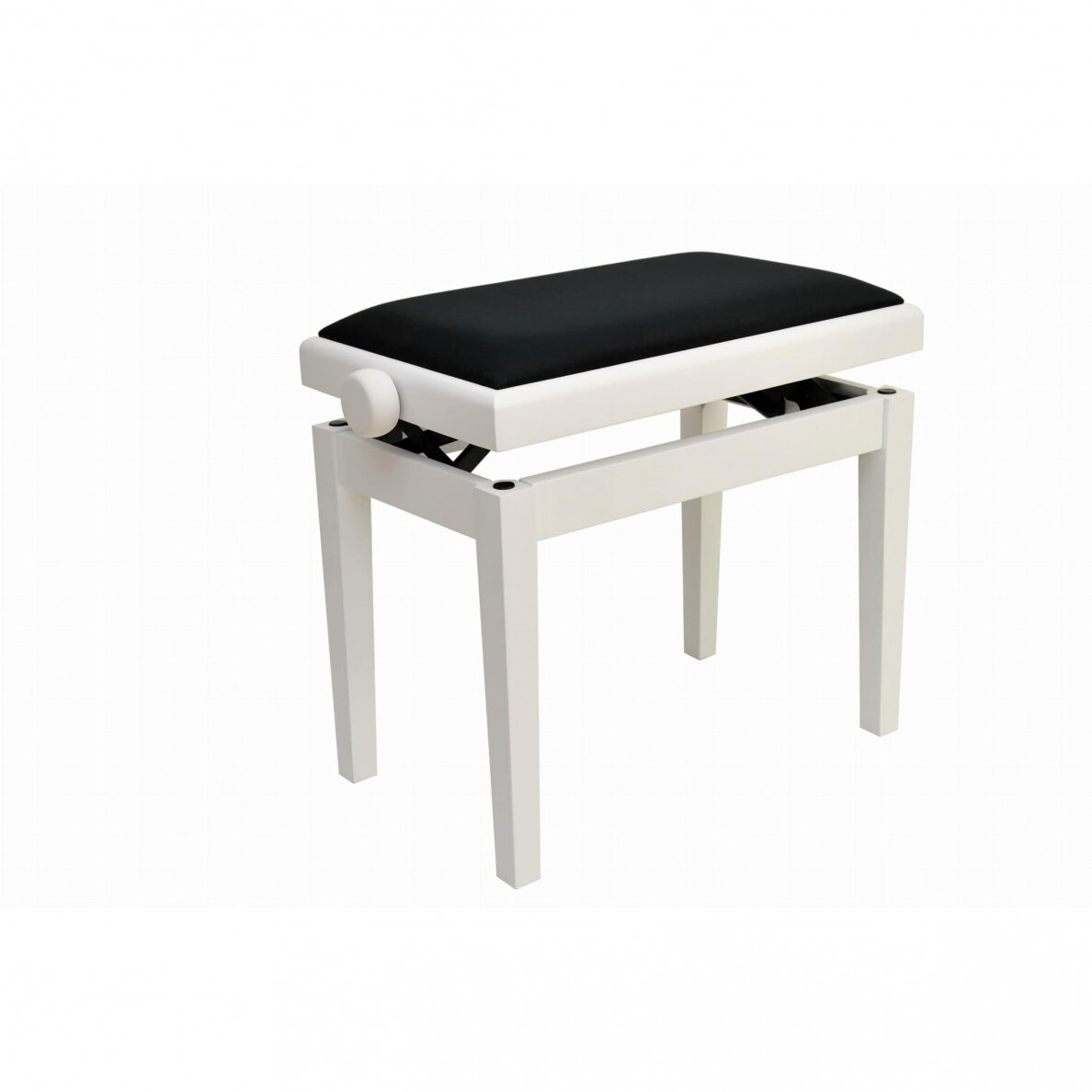 AMBRA PB-4 KEYBOARD BENCH WHITE MATT WITH BLACK VELVET TOP AMBRA PB-4 KEYBOARD BENCH WHITE MATT WITH BLACK VELVET TOP