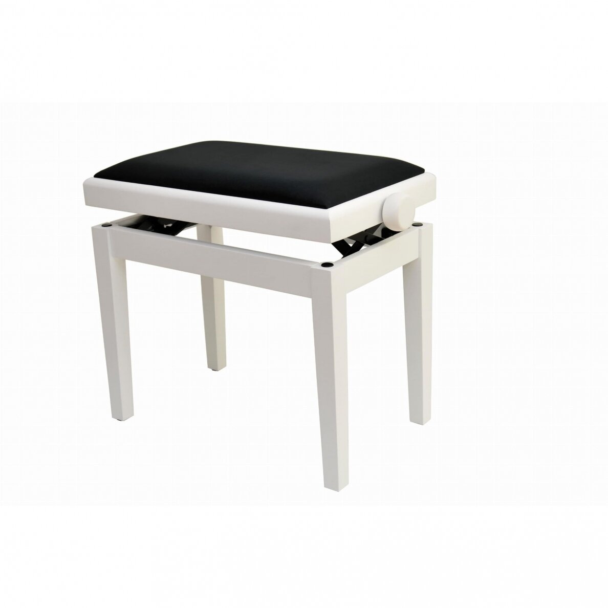 AMBRA PB-4 KEYBOARD BENCH WHITE MATT WITH BLACK VELVET TOP 2 AMBRA PB-4 KEYBOARD BENCH WHITE MATT WITH BLACK VELVET TOP 2