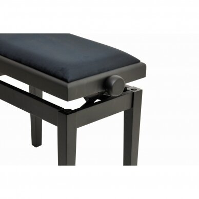 AMBRA PB-2 KEYBOARD BENCH BLACKD MATT BLACK VELVET TOP 3