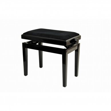 AMBRA PB-3 MEYBOARD BENCH BLACK GLOSS BLACK VELVET TOP 2 AMBRA PB-3 MEYBOARD BENCH BLACK GLOSS BLACK VELVET TOP 2
