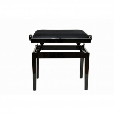 AMBRA PB-3 MEYBOARD BENCH BLACK GLOSS BLACK VELVET TOP 3