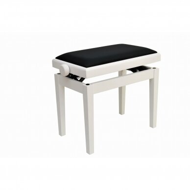 AMBRA PB-4 KEYBOARD BENCH WHITE MATT WITH BLACK VELVET TOP AMBRA PB-4 KEYBOARD BENCH WHITE MATT WITH BLACK VELVET TOP