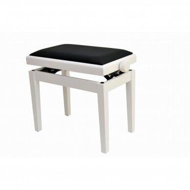 AMBRA PB-4 KEYBOARD BENCH WHITE MATT WITH BLACK VELVET TOP 2 AMBRA PB-4 KEYBOARD BENCH WHITE MATT WITH BLACK VELVET TOP 2