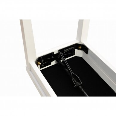 AMBRA PB-4 KEYBOARD BENCH WHITE MATT WITH BLACK VELVET TOP 3 AMBRA PB-4 KEYBOARD BENCH WHITE MATT WITH BLACK VELVET TOP 3