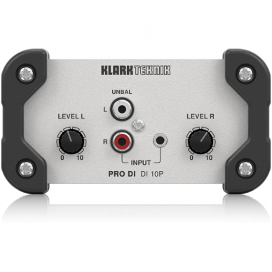 Klark Teknik PRO DI DI 10P - Passive DI Box with Stereo Input / Summed Mono Output, MIDAS Transformer and Extended Dynamic Range Klark Teknik PRO DI DI 10P - Passive DI Box with Stereo Input / Summed Mono Output, MIDAS Transformer and Extended Dynamic Range