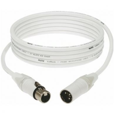 KLOTZ IRFM0500 - White Prime Microphone Cable 1