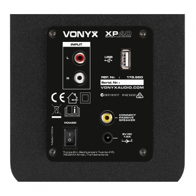ACTIVE STUDIO MONITORS (PAIR) 4” USB BLUETOOTH - Vonyx - XP40 178.960 5