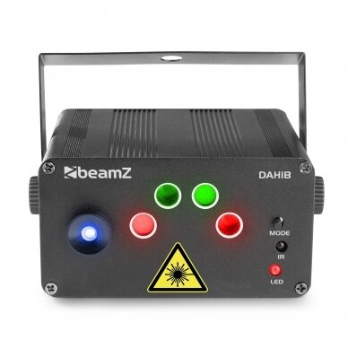 BEAMZ DAHIB DOUBLE RG GOBO LASER SYSTEM WITH BLUE LED 152.612 2