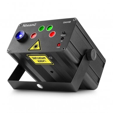 BEAMZ DAHIB DOUBLE RG GOBO LASER SYSTEM WITH BLUE LED 152.612 1