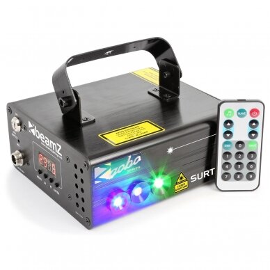 LAZERIS BEAMZ SURTUR II DMX IRC MĖLYNAS LED 3 W 152.630 LAZERIS BEAMZ SURTUR II DMX IRC MĖLYNAS LED 3 W 152.630