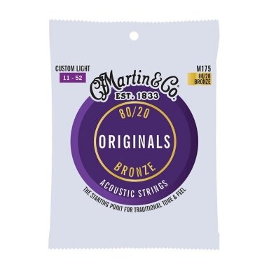 Martin M-175 Traditional Series String Set 80/20 Bronze .011-.052