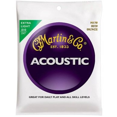 Martin M-170X Traditional Series 80/20 Bronze Acoustic Strings .010 - .047 Martin M-170X Traditional Series 80/20 Bronze Acoustic Strings .010 - .047