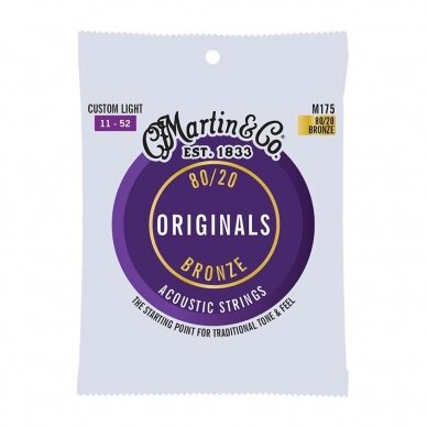 Martin M-175 Traditional Series String Set 80/20 Bronze .011-.052