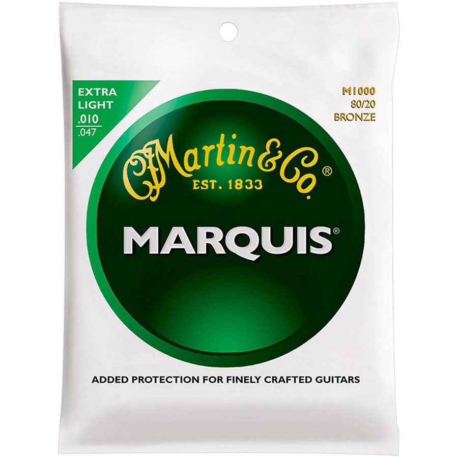 Martin M-1000 Marquis Series 80/20 Bronze Acoustic Strings .010 - .047 Martin M-1000 Marquis Series 80/20 Bronze Acoustic Strings .010 - .047