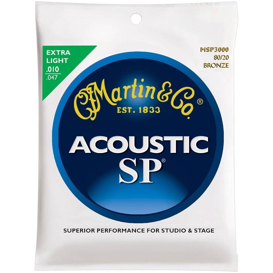 Martin MSP-3000 SP Series String Set 80/20 Bronze .010 - .047 Martin MSP-3000 SP Series String Set 80/20 Bronze .010 - .047