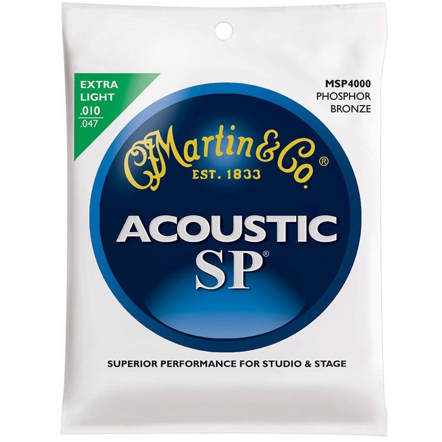 Martin MSP-4000 SP Series String Set 92/8 Phosphor Bronze .010 - .047 Martin MSP-4000 SP Series String Set 92/8 Phosphor Bronze .010 - .047