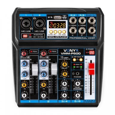 MUSIC MIXER WITH DSP/USB AND MP3/BT - Vonyx - VMM-P500 172.580