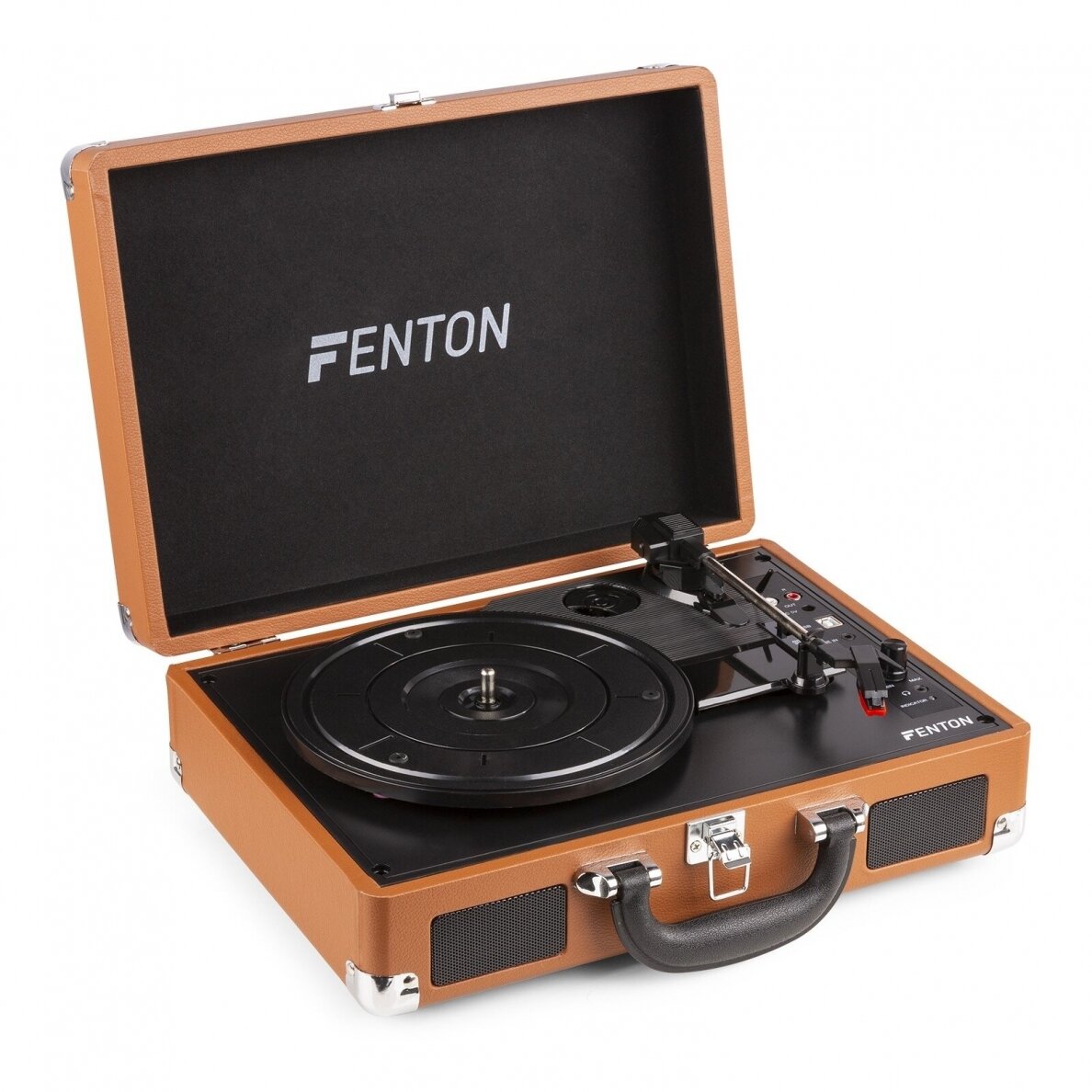 NEŠIOJAMAS VINILINIŲ PLOKŠTELIŲ GROTUVAS FENTON RP-115F RUDAS 102.111 1