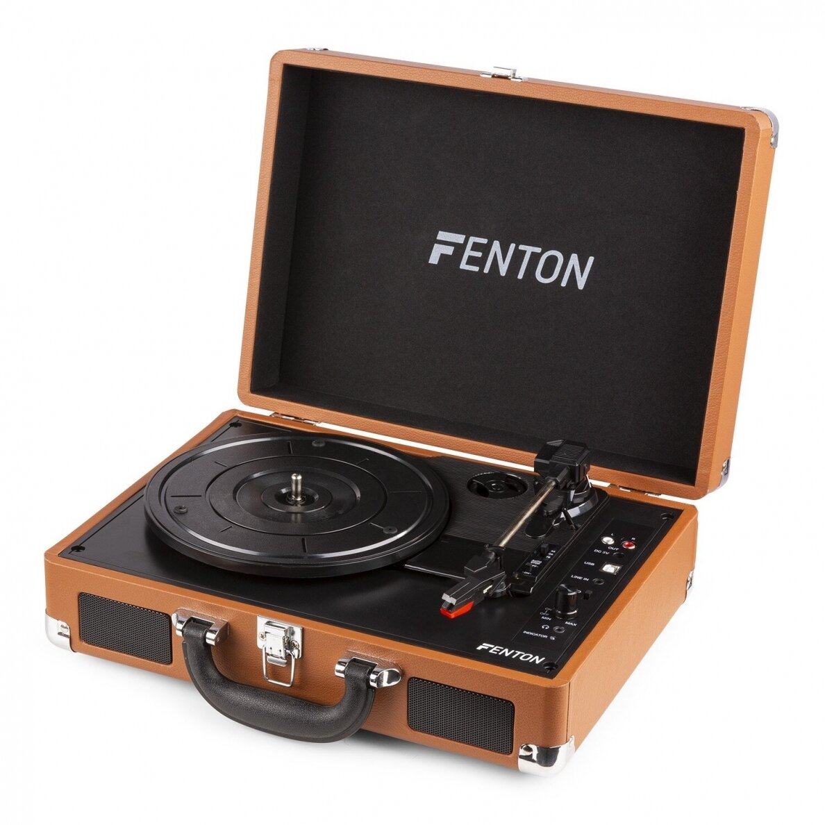 NEŠIOJAMAS VINILINIŲ PLOKŠTELIŲ GROTUVAS FENTON RP-115F RUDAS 102.111 5 NEŠIOJAMAS VINILINIŲ PLOKŠTELIŲ GROTUVAS FENTON RP-115F RUDAS 102.111 5