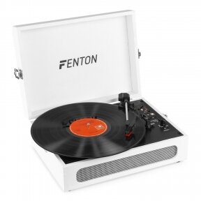 FENTON RP-118F RECORD PLAYER BRIEFCASE WITH BT 102.056 WHITE