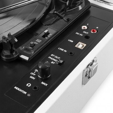 VINILINIŲ PLOKŠTELIŲ GROTUVAS SU BLUETOOTH FENTON RP-118F BALTAS 102.056 4