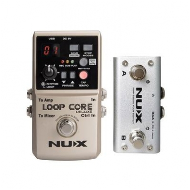 Nux LOOP-CDLX/B Core Series Loop Pedal Bundle
