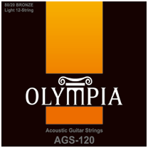 Olympia AGS-120 12-String Acoustic Guitar Strings .010-.047 Olympia AGS-120 12-String Acoustic Guitar Strings .010-.047