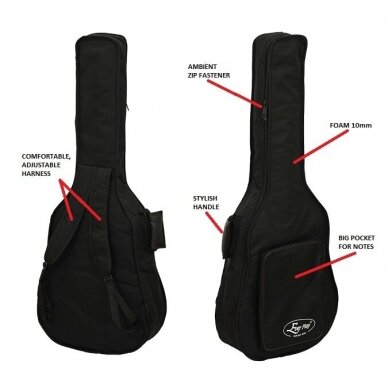 PAMINKŠTINTAS DĖKLAS KLASIKINEI GITARAI EVER PLAY 810-C 1/2 2 PAMINKŠTINTAS DĖKLAS KLASIKINEI GITARAI EVER PLAY 810-C 1/2 2