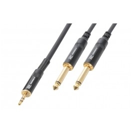 PD-CONNEX Cable 3.5 Stereo-2x6.3 Mono 3.0m HQ 177.133