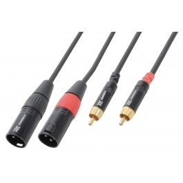 PD-CONNEX Signal lead, 2 x XLR plugs to 2 x RCA phono plugs - 3.0m 176.683 PD-CONNEX Signal lead, 2 x XLR plugs to 2 x RCA phono plugs - 3.0m 176.683