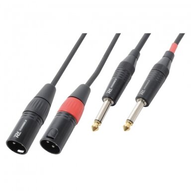 PD-CONNEX Cable 2xXLR Male-2x6.3 Mono 1.5m