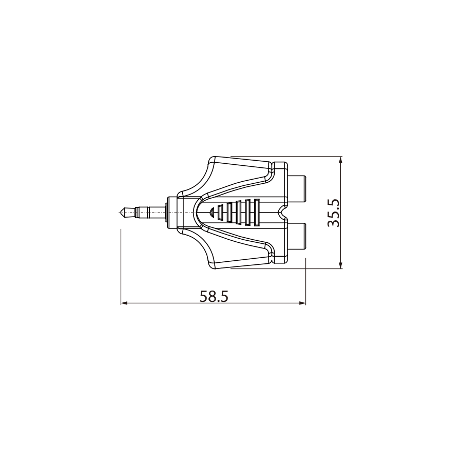 PERĖJIMAS ROXTONE RPAN350 1 X 3.5MM KIŠTUKAS - 2 X RCA LIZDAS 3