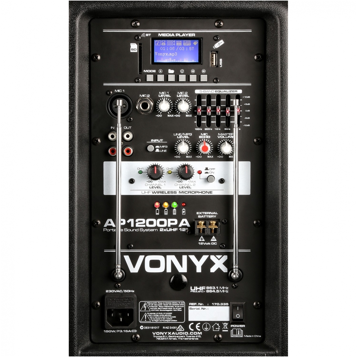 PORTABLE SPEAKER - VONYX AP1200PA 170.335 5 PORTABLE SPEAKER - VONYX AP1200PA 170.335 5