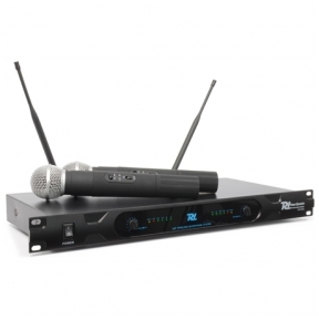 Power Dynamics PD722H 2-Channel UHF Wireless Microphone System with 2 Microphones 179.140