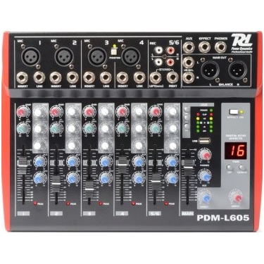 Power Dynamics PDM-L605 Music Mixer 6-Channel MP3/ECHO 171.168 Power Dynamics PDM-L605 Music Mixer 6-Channel MP3/ECHO 171.168