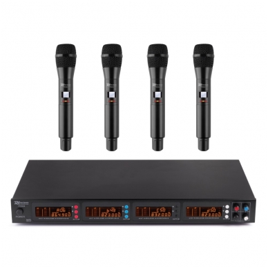 Power Dynamics PD504H 4x 50-Channel UHF Wireless Microphone Set with 4 handheld microphones 179.004