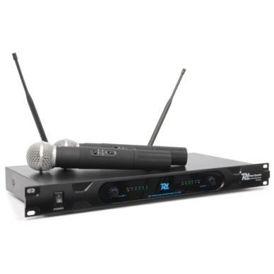 Power Dynamics PD722H 2-Channel UHF Wireless Microphone System with 2 Microphones 179.140 Power Dynamics PD722H 2-Channel UHF Wireless Microphone System with 2 Microphones 179.140