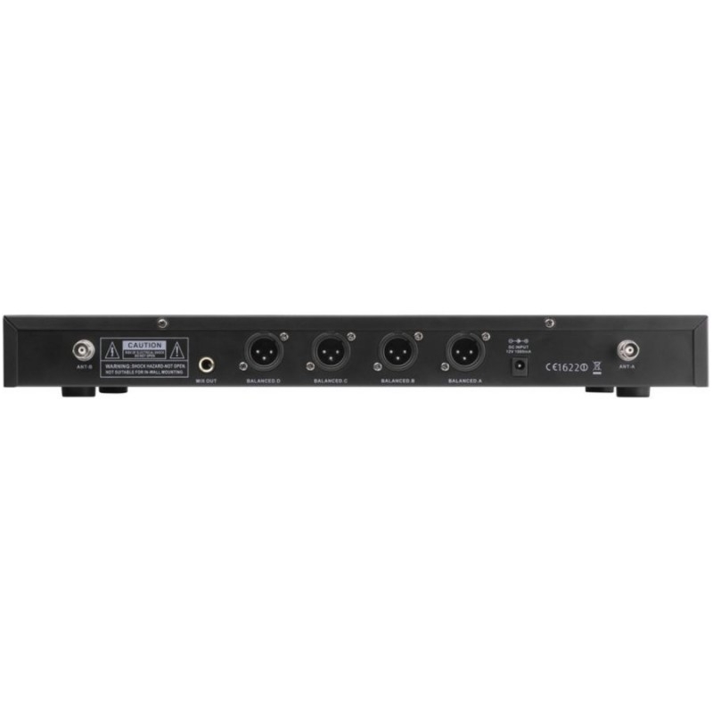 Power Dynamics PD504B 4x 50-Channel UHF Wireless Microphone Set with 4 bodypack microphones 179.006 4