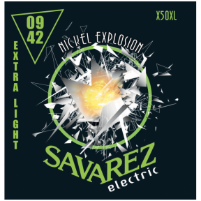Savarez X-50XL Nickel Explosion String Set Electric .009-.042