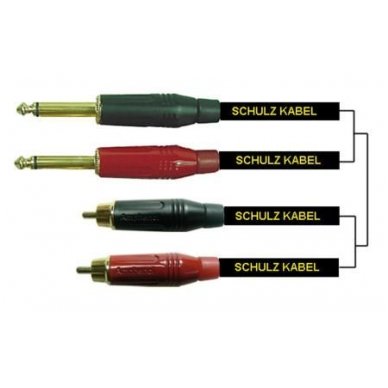 Schulz Kabel ADPS-5 2x 6.3mm TS - 2x RCA 10m Audio Cable Schulz Kabel ADPS-5 2x 6.3mm TS - 2x RCA 10m Audio Cable