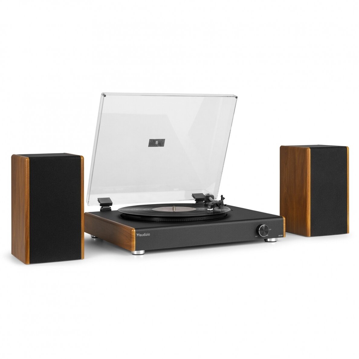 AUDIZIO RP-335 102.175 VINTAGE RECORD PLAYER WITH WOODEN SPEAKERS AUDIZIO RP-335 102.175 VINTAGE RECORD PLAYER WITH WOODEN SPEAKERS